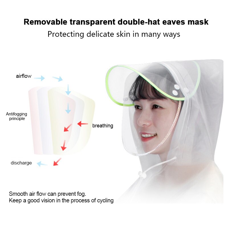 Motor Fietsen Regenachtige Dag Fietsen Regenjas Polyester Fiber Lichtgewicht Slijtvaste Waterdichte Regen Jas