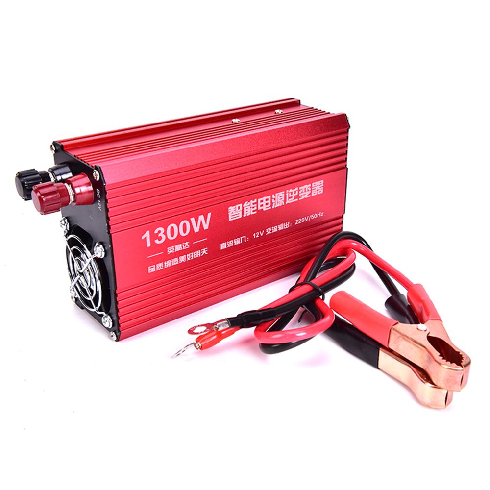 1300W 24V Car Solar Power Inverter Power Inverter Modified Sine Wave LCD Display USB Car Transformer Convert US Plug