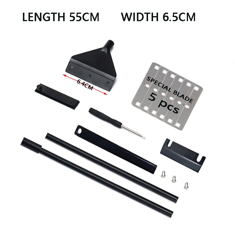 Aquarium cleaning tool set multi-functional flat sand algae removal stainless steel blade glass fish tank algae remover: 55mm