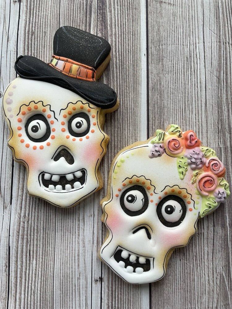 KENIAO-calavera de Halloween con cortador de galletas de flores, molde para sándwich de pan Fondant de acero inoxidable, 11,8X8,6 CM, por Janka