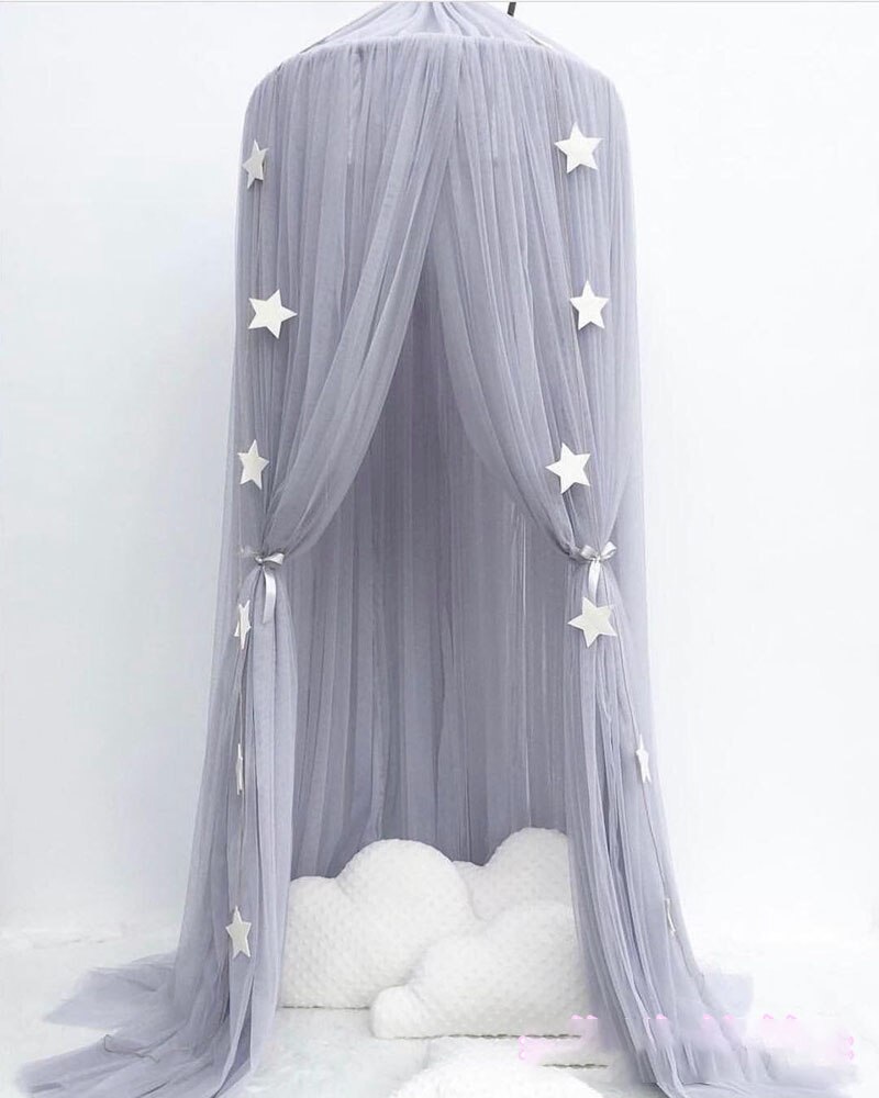Crown Kids Play Tent Hanging Lace Bedding Round Dome Bed Canopy Bedcover Net Curtain Home Bed Castle Folding Tents for Kids INS