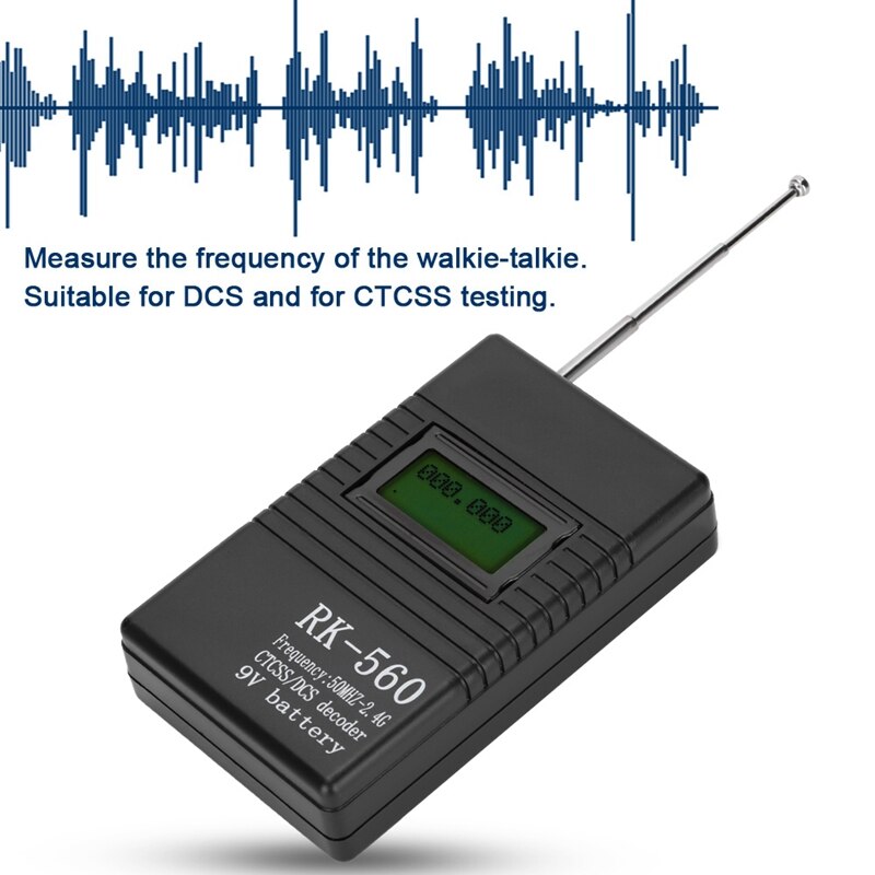 Rk560 Mini Radio Frequency Meter With Ctcss/Dcs Decoder 50Mhz-2.4Ghz Portable Handheld Radio Frequency Testing