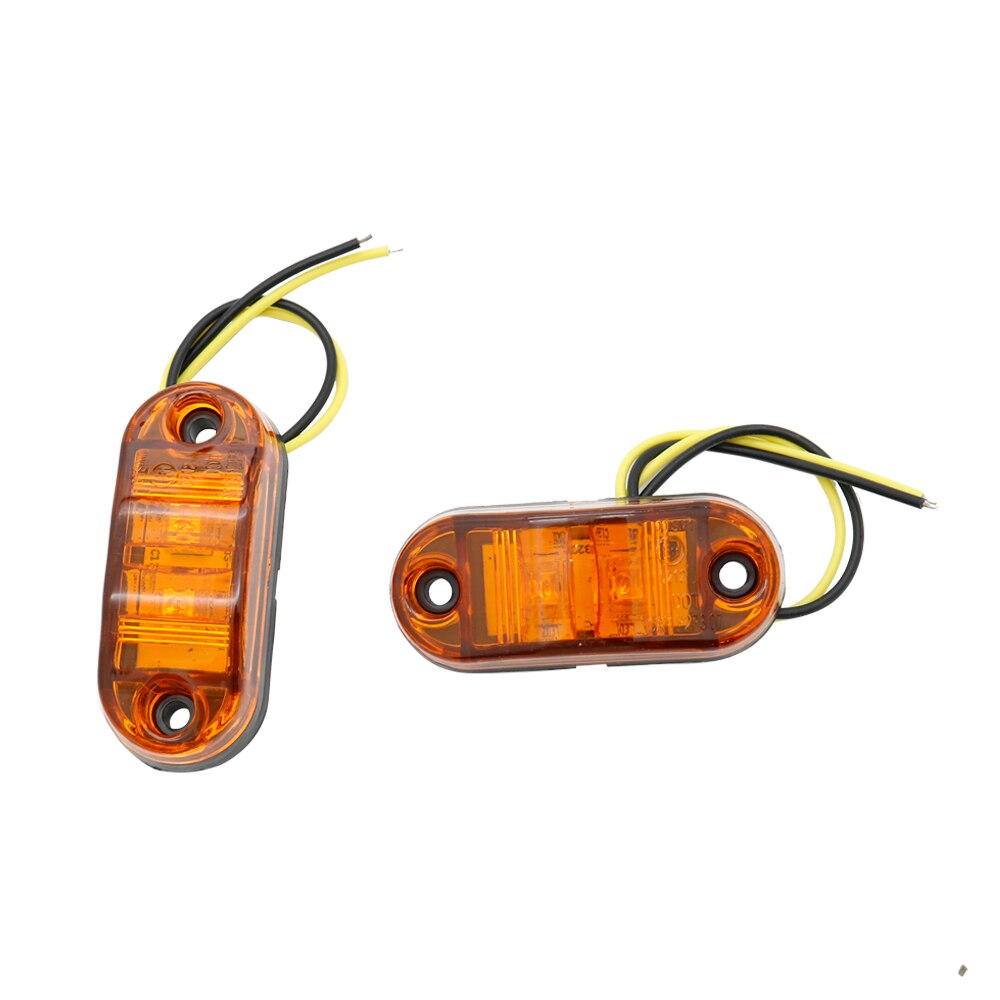 10pcs Yellow light Trailer Lamps 12V Yellow Side Trailer Truck Turn Light LED Marker Clearance Lamp