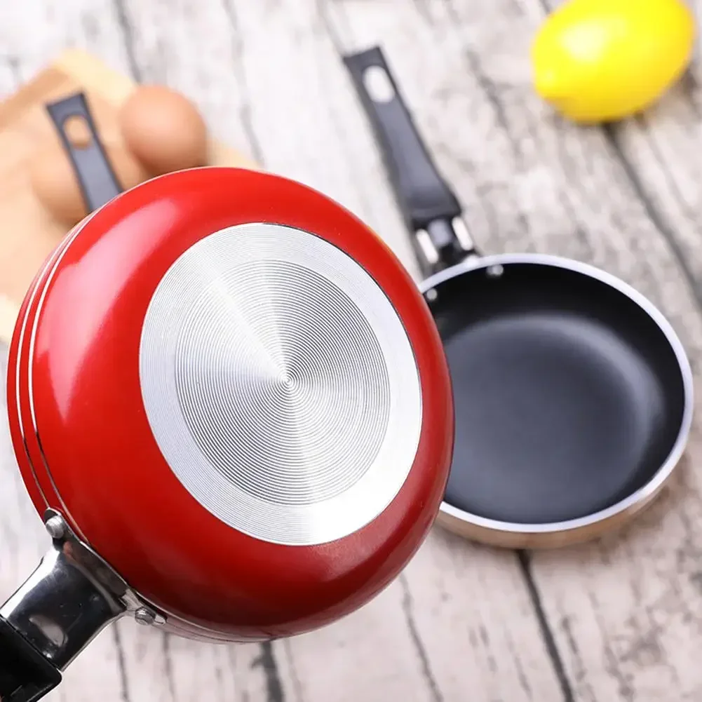 12.5 Cm Mini Koekenpan Non-stick Stalen Koekenpan Pot Steelpan Willekeurige Kleur Voor Kookgerei Keuken Kookgerei