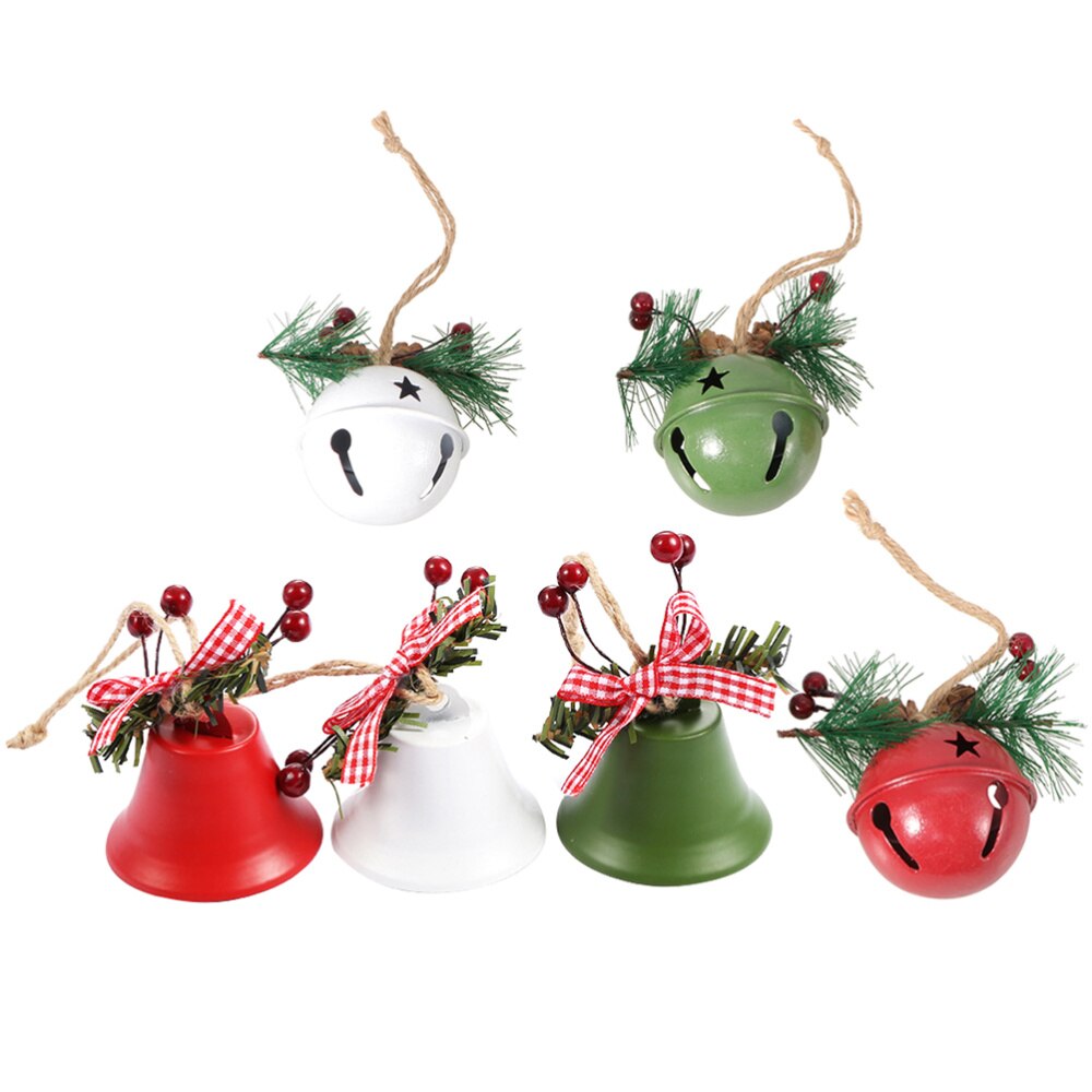 6Pcs Jingle Bells Kerstboom Ornamenten Kerstboom Opknoping Decor Hangers
