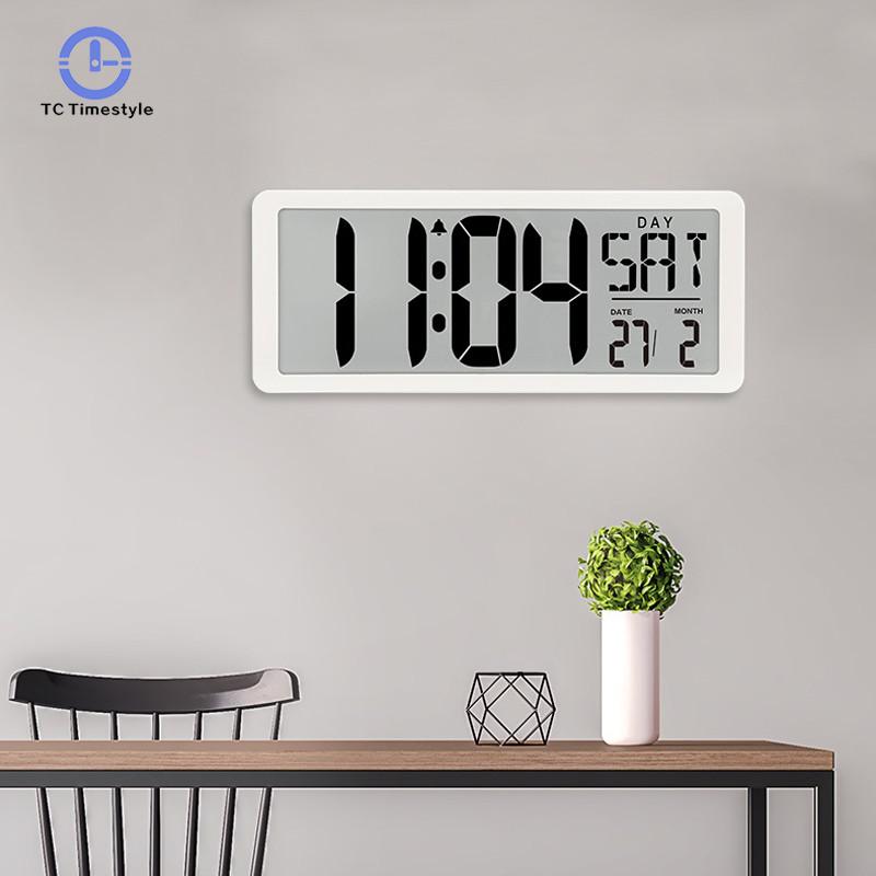Led Digitale Wandklok Grote Nummer Tijdweergave Wekker Met Datum Temperatuur Tafel Bureau Horloge Elektronische Klokken Home Decor