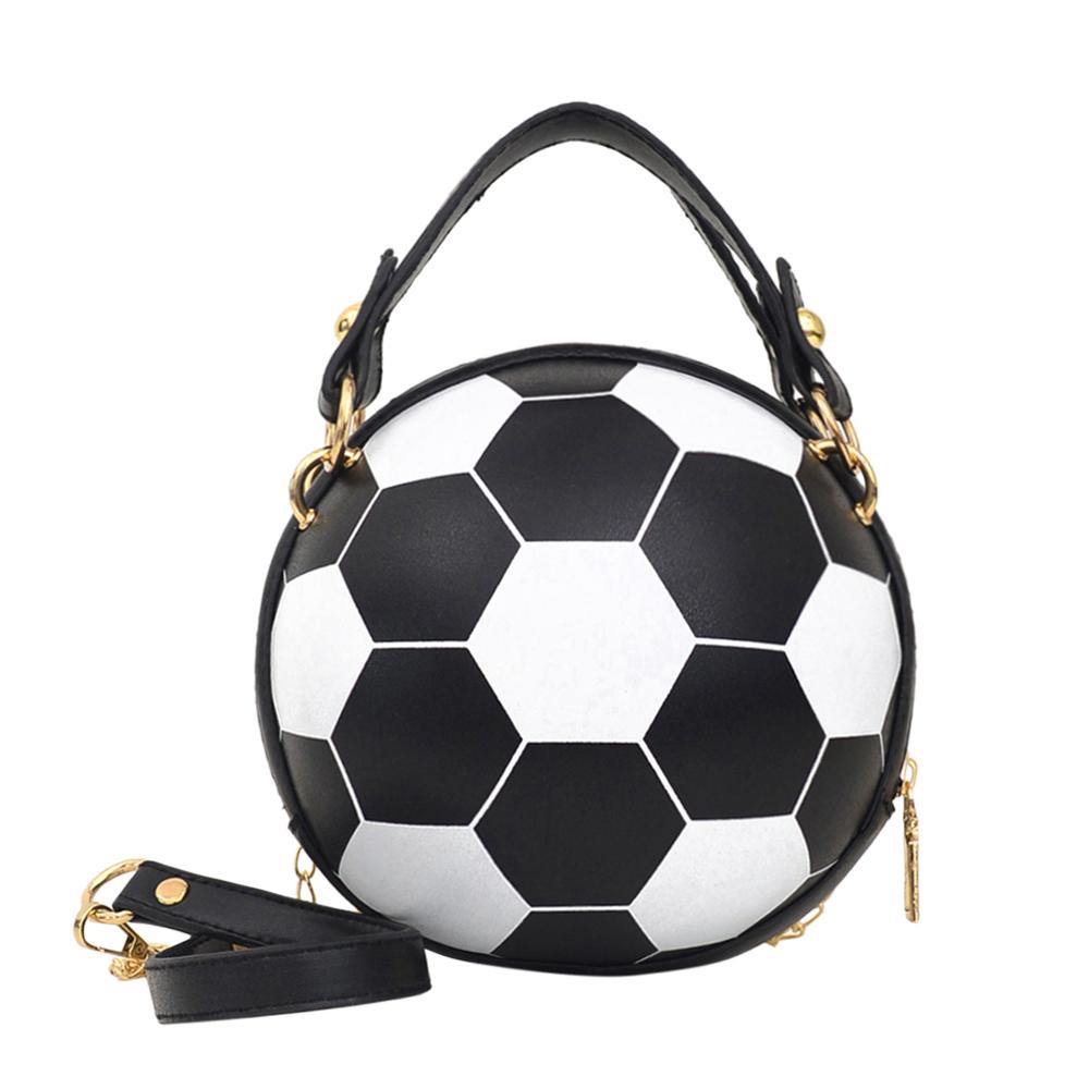 Personality Basketball Purses For Teenagers Women Shoulder Bags Chain Hand Bags Female Leather Pink Bag Small Totes: Football  black