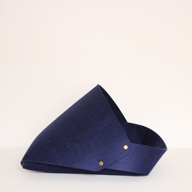PETCO Felt Pet Dog Cat Bed K&H Harmony Armarkat accommodate semi-closed Cat House For Small Dogs For Cats Foldable Pet Cushion: Navy blue / M 48x45x33cm