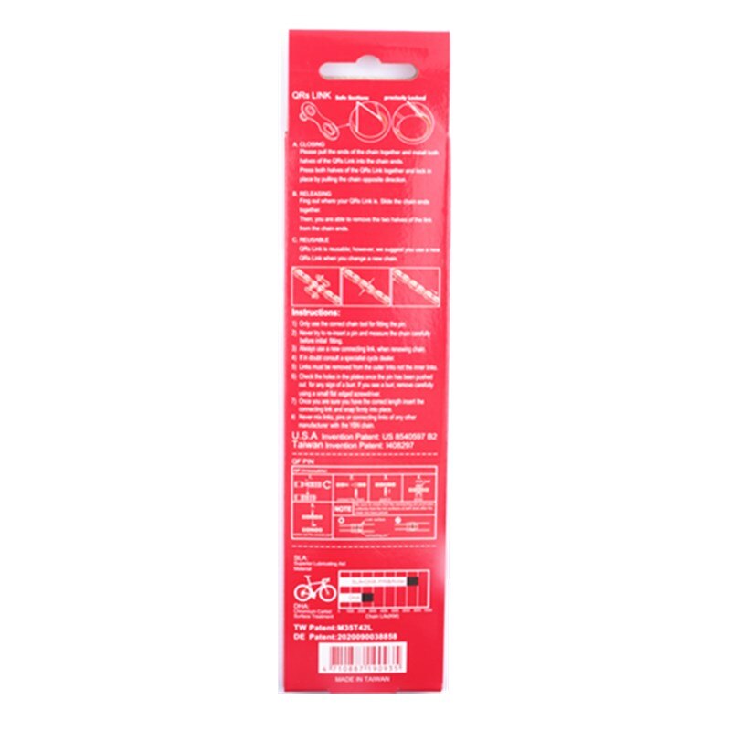 YBN-Cadena de eje sólido para bicicleta de montaña, 12 velocidades, S12, TIG, TIC, S2, 126L, caja Original