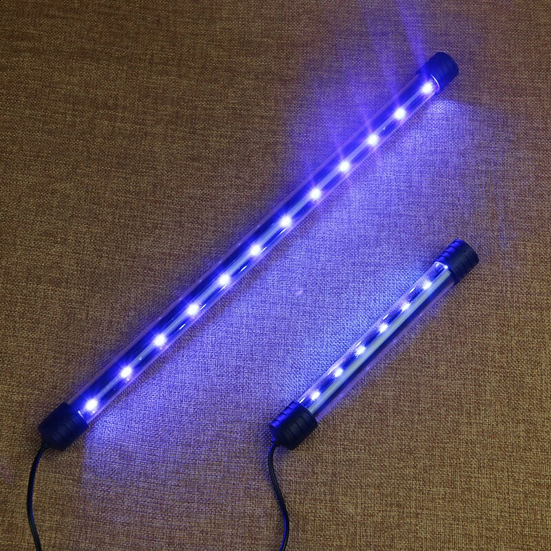 Fita de luz led para aquário, submersível, à prova d'água, com plugue eur, para decoração subaquática, com prendedor