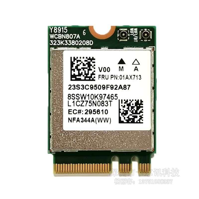 NFA344A QCNFA344A Dual Band Bluetooth 4.1 Ngff Wifi Kaart 01AX713 Voor Lenovo 710S E470 E475 E570 E575 V310 Yoga-710 720 910