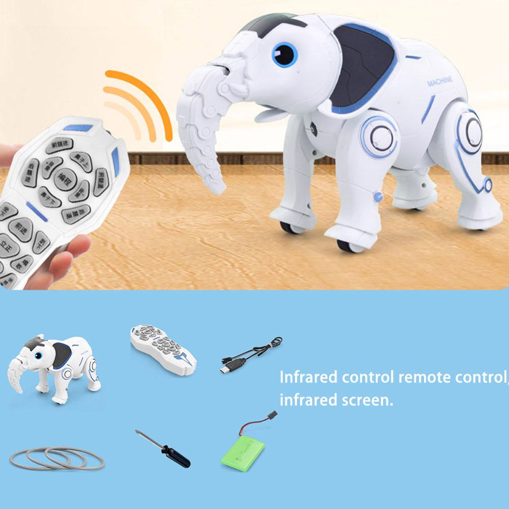 Nyeste rc kæledyr smart robot programmering smart elefant robot legetøj kan synge dans rc dyr legetøj til barn