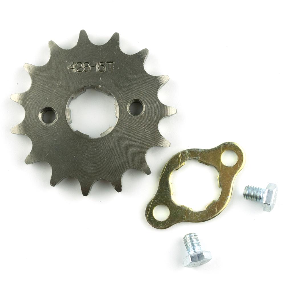 Voor Motor 428 #10T 11T 12T 13T 14T 15T 16T 17T 18T 19T Tanden 17Mm 20Mm Kettingwiel Met Retainer Plaat Locker