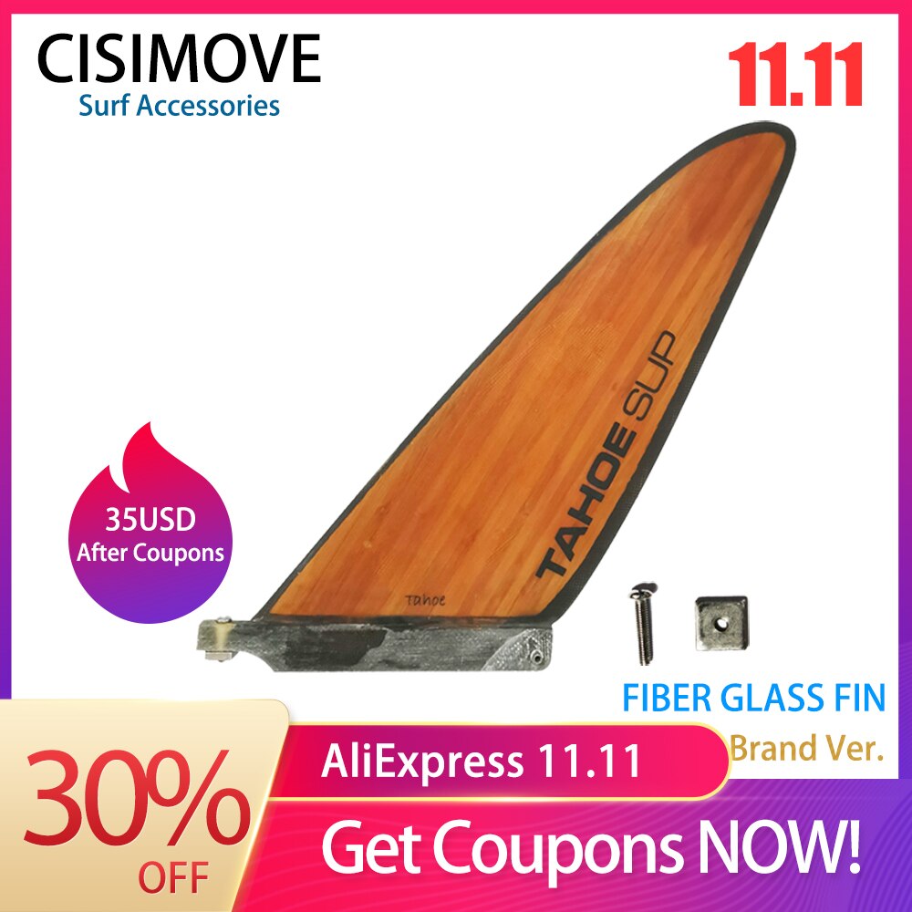 CISIMOVE HIGH CLASS graphic fiberglass single fin for long board surfboard SUP board: wood