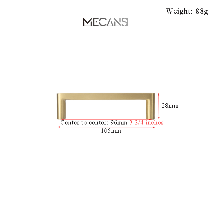 MECANS moderner Goldknopf aus reinem Kupfer, Küchenschrankgriffe, Schranktürgriffe, Schubladenknöpfe, Durcheinander, Möbelgriff-Hardware-: transparent