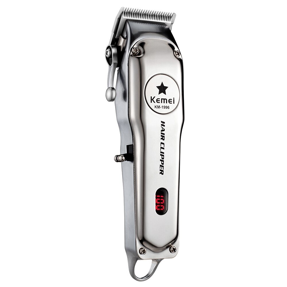 Kemei KM-1996 Professionele Elektrische Tondeuse Oplaadbare Alle Metalen Elektrische Tondeuse Mannen Baard Trimmer Kapsel Machine