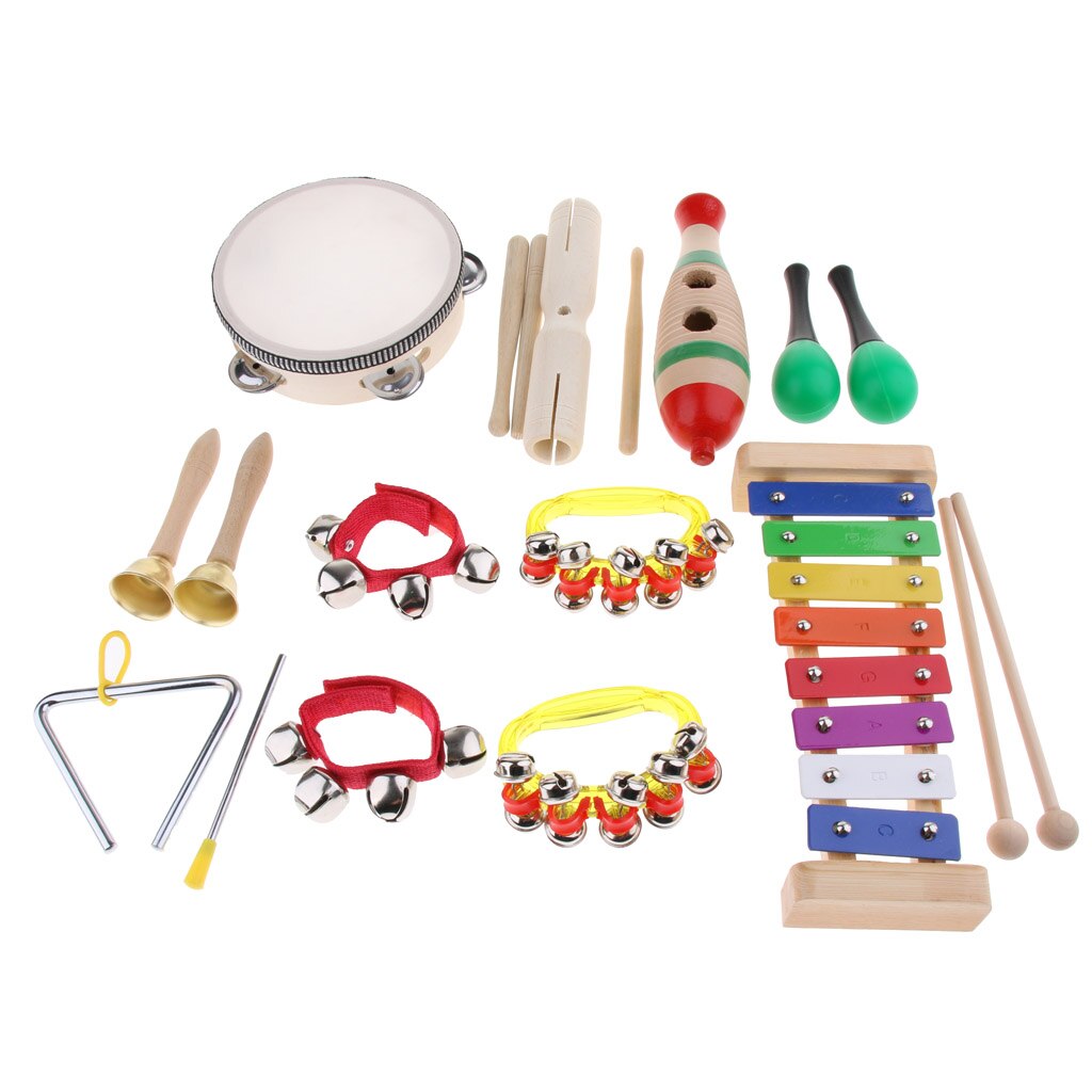 13pcs Percussion Instrument Set Preschool Early Educational Musical Toys Set