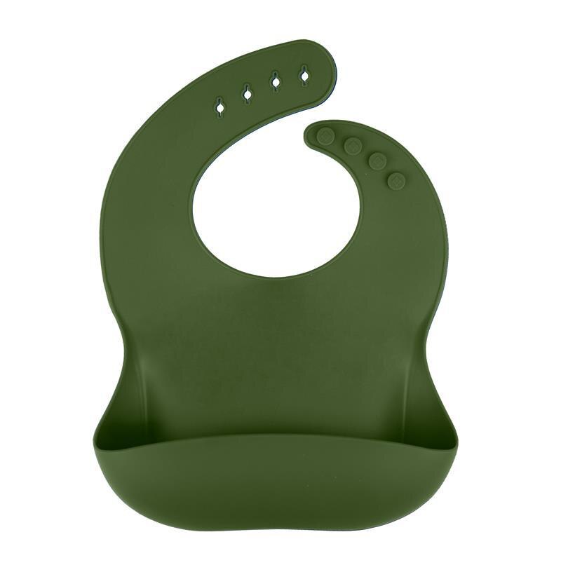 Xcqgh babadores de silicone para bebês, avental de alimentação para bebês, criança, bandana, cachecol de dropship: Verde do exército