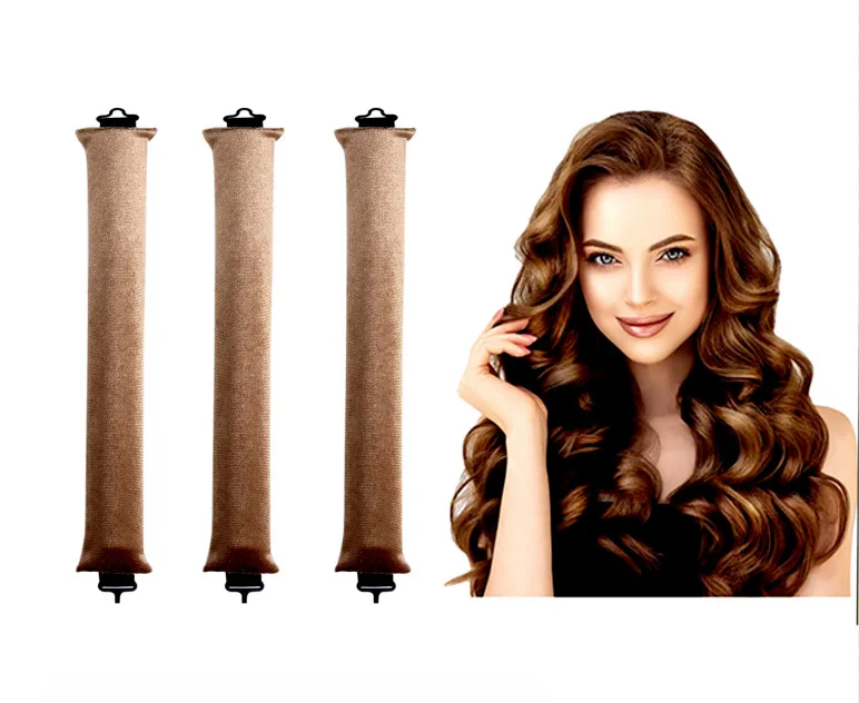 Heatless Curling Rod Headband Lazy Hair Curlers No Heat Hair Rollers Curls Sleeping Soft Flexi Rods with Hook Hair Styling Tools: green