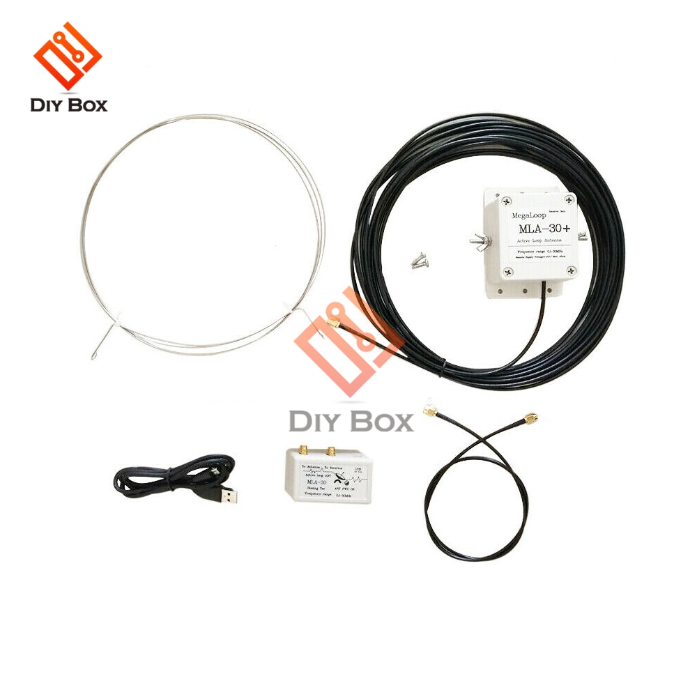 MLA-30+ (plus) 0.5-30MHz Ring Active Receive Antenna Low Noise Medium Short Wave SDR Loop Antenna Short Wave Radio Antenna diy