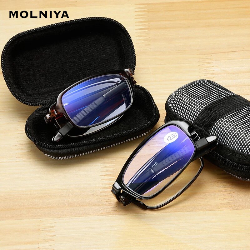 MOLNIYA-gafas de lectura para hombre y mujer, lentes plegables con montura TR, + 1,0 + 1,5 + 2,0 + 2,5 + 3,0 + 3,5 + 4,0 +