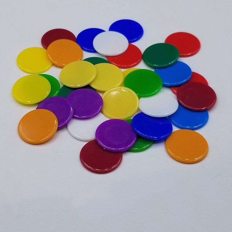 100 unids/set 4 colores 19mm accesorios fichas plásticas de póker Bingo Casino marcadores muestra familia Club juego juguete