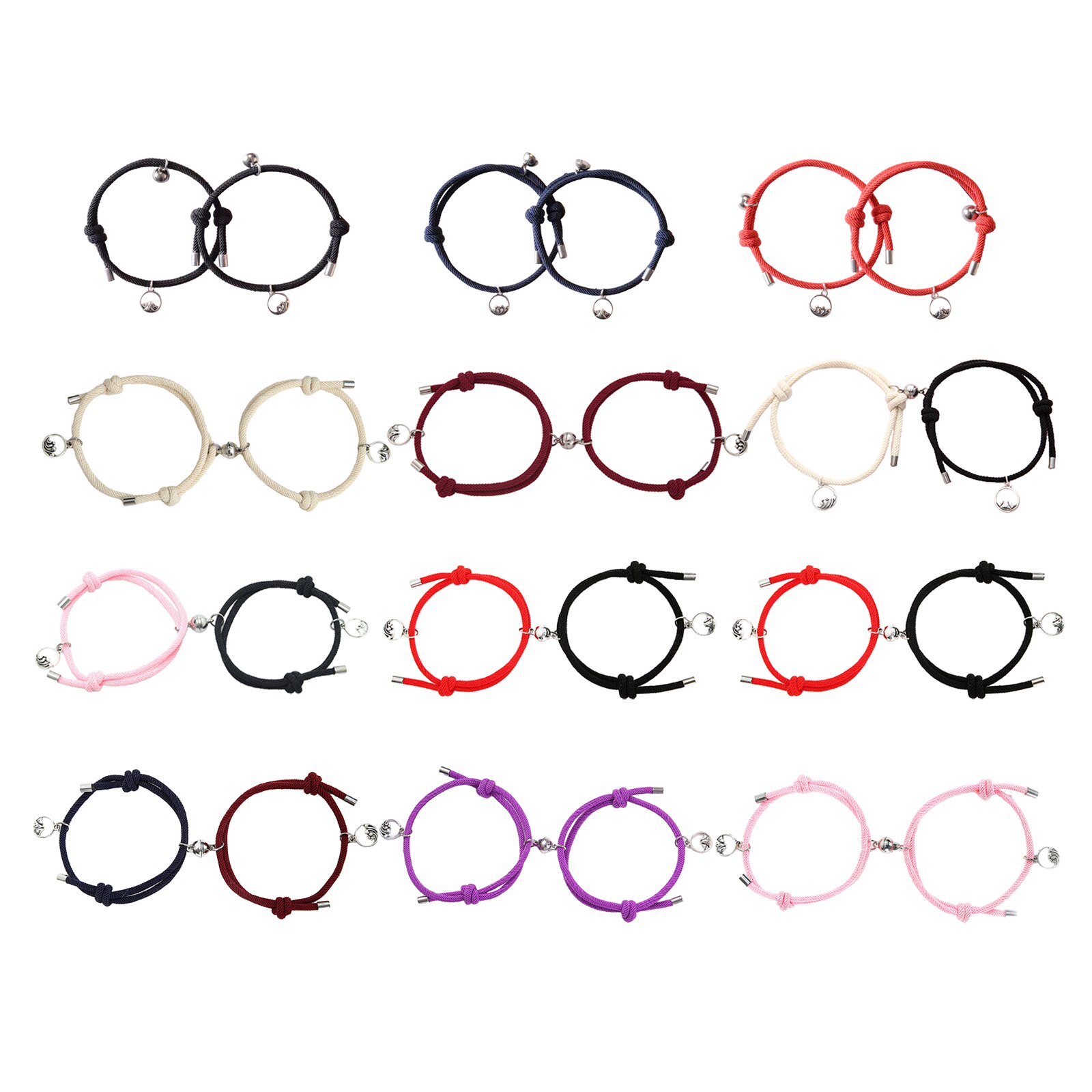 Liebhaber Passenden Armbinde Geflochtene Magnetische Abstand Armbinde Rosa