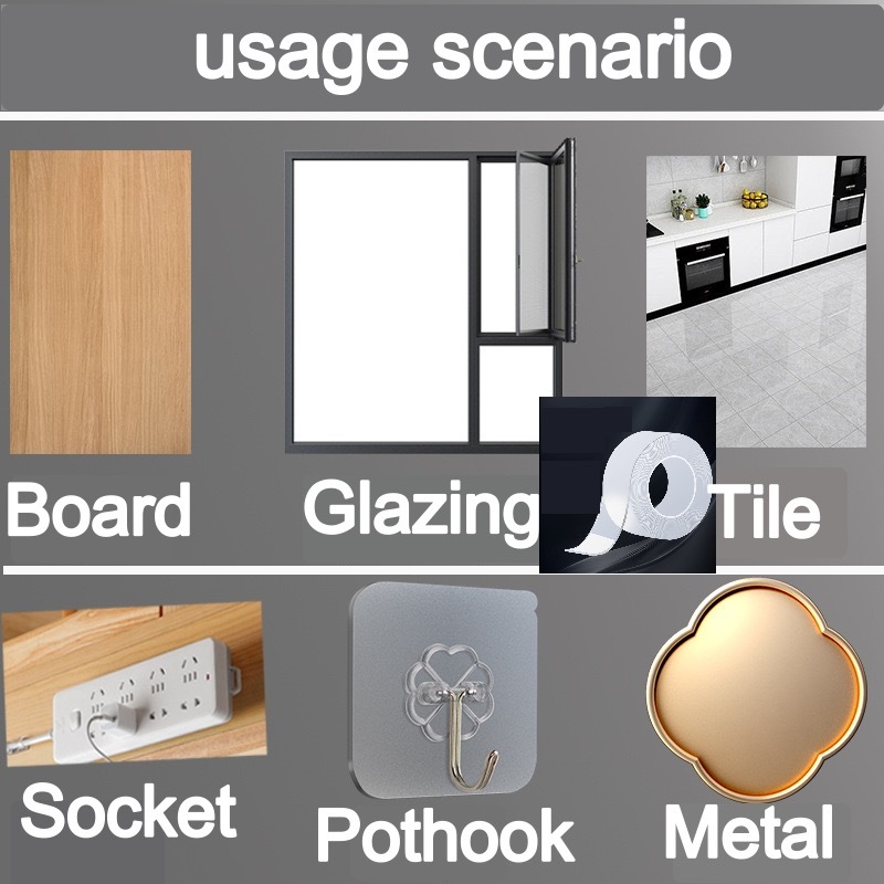 Nano Tape Super Strong Double-Sided Adhesive Tape Transparent Reusable Waterproof Tapes Heat Resistance Bathroom Home Decoration