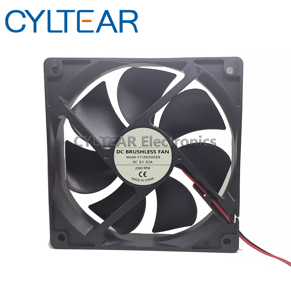 Usb Router Koelventilator Diy Pc Cooler Tv Box Draadloze Stille Dc 5V Usb Power 120Mm Fan 120X25Mm 12Cm W/Schroeven Beschermende Netto: Fan 2000RPM