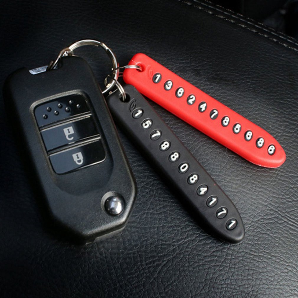 Gør-det-selv nøglenummer anti-tabt bilnøgle anti-off nummer kort nøglering dekoration kort telefon nummer bord car board car board ramme