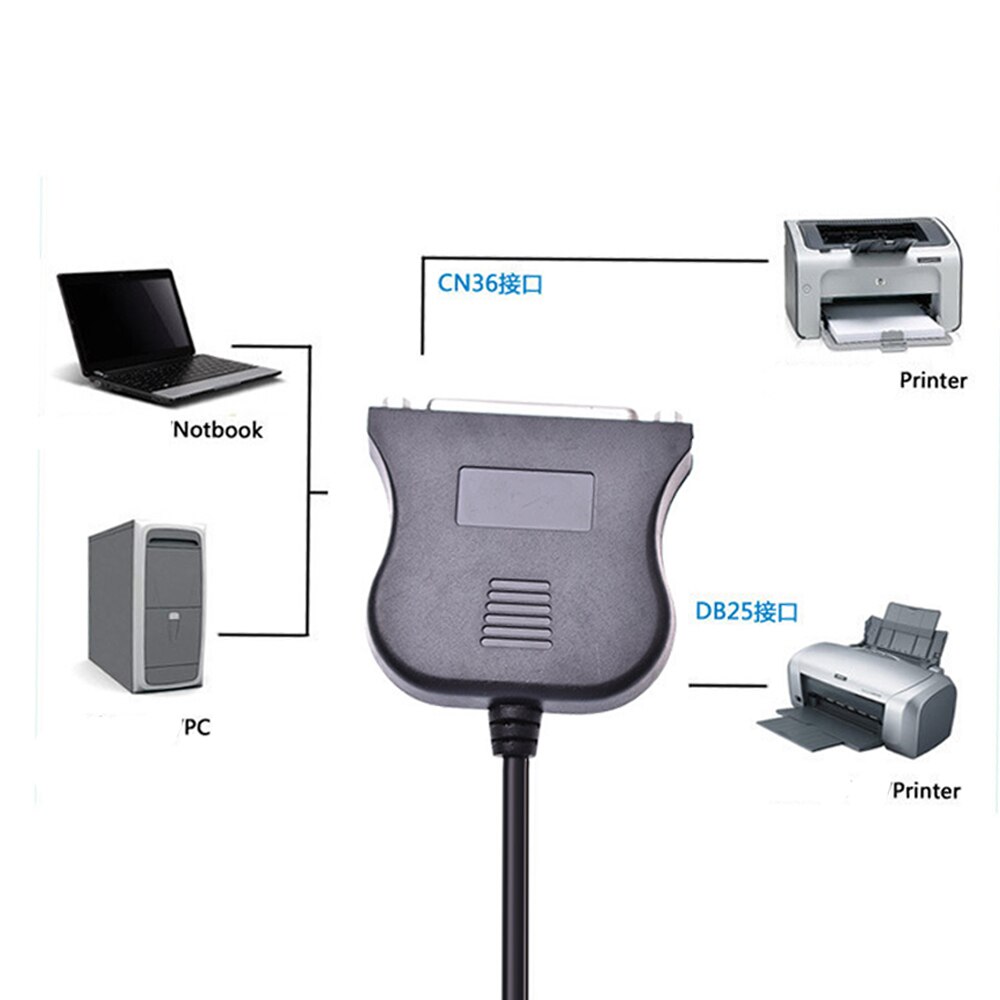 Usb 2.0 Naar 25 Pin DB25 Parallelle Poort Kabel Ieee 1284 1Mbps 25pin Parallel Printer Adapter Cord
