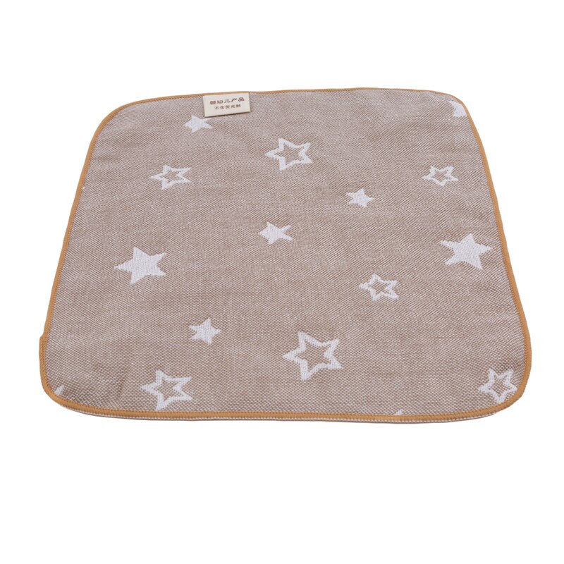 2 st spädbarnshandduk 25*25cm muslin handduk näsdukar två lager torka handduk: Kaffe stjärnor