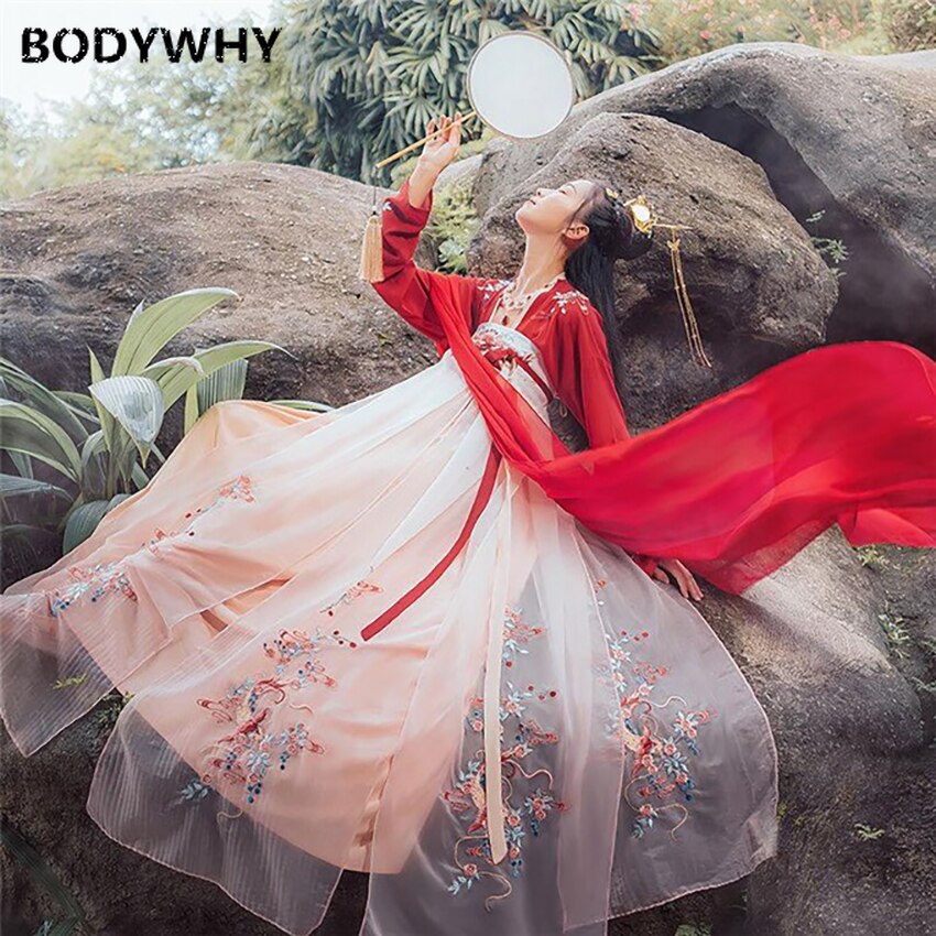 Hanfu vestido de disfraz chino antiguo Koi ropa tradicional para mujeres de hadas estilo Festival diario trajes danza