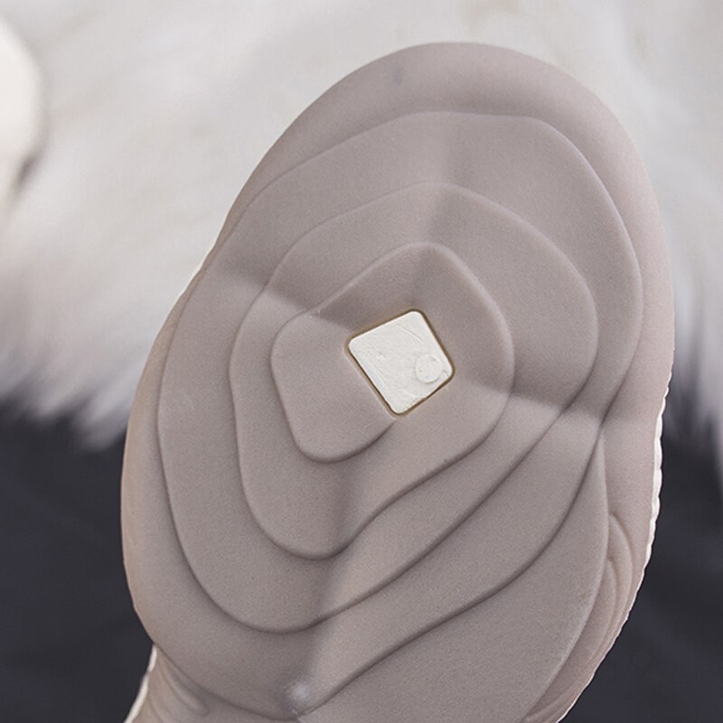 Wwkk vinter løbesko kvinde komfortabel plus fløjl snøresko kvinde chunky sports platform sneakers dame sko