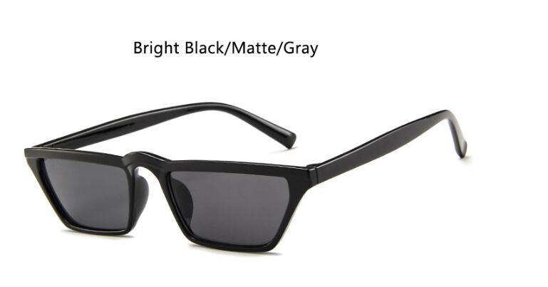 Cat Eye Smalle Glazen Vrouwen Witte Zonnebril Kleine Shades Sexy Retro Zonnebril Dames Zwarte Kat UV400: Matte full black