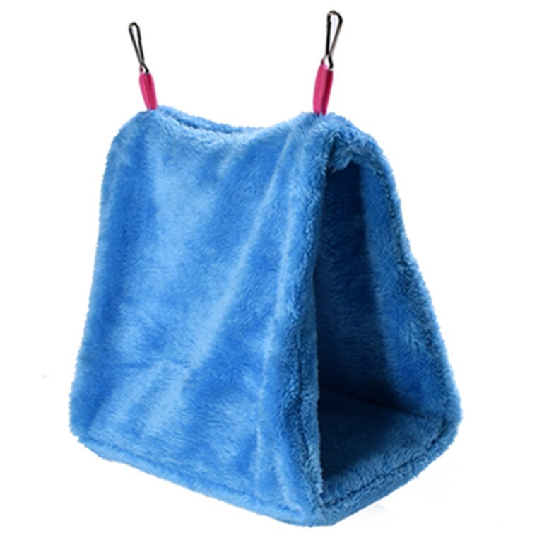 Huisdier Vogel Papegaai Parkiet Budgie Warm Hangmat Kooi Zachte Hut Tent Bed Opknoping Cave: Blue 17X11X13CM