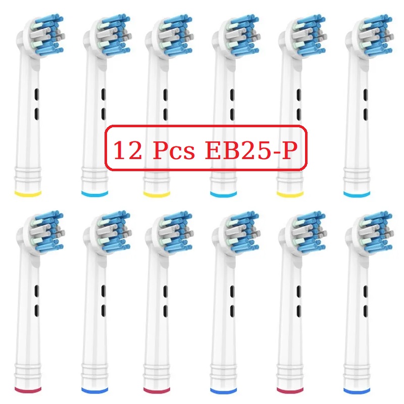 4/8/12 Pcs Electric Toothbrush Replacement Heads Soft Bristles Tooth Brush Head For Oral B Toothbrush Nozzles Oral Clean Care: Beige