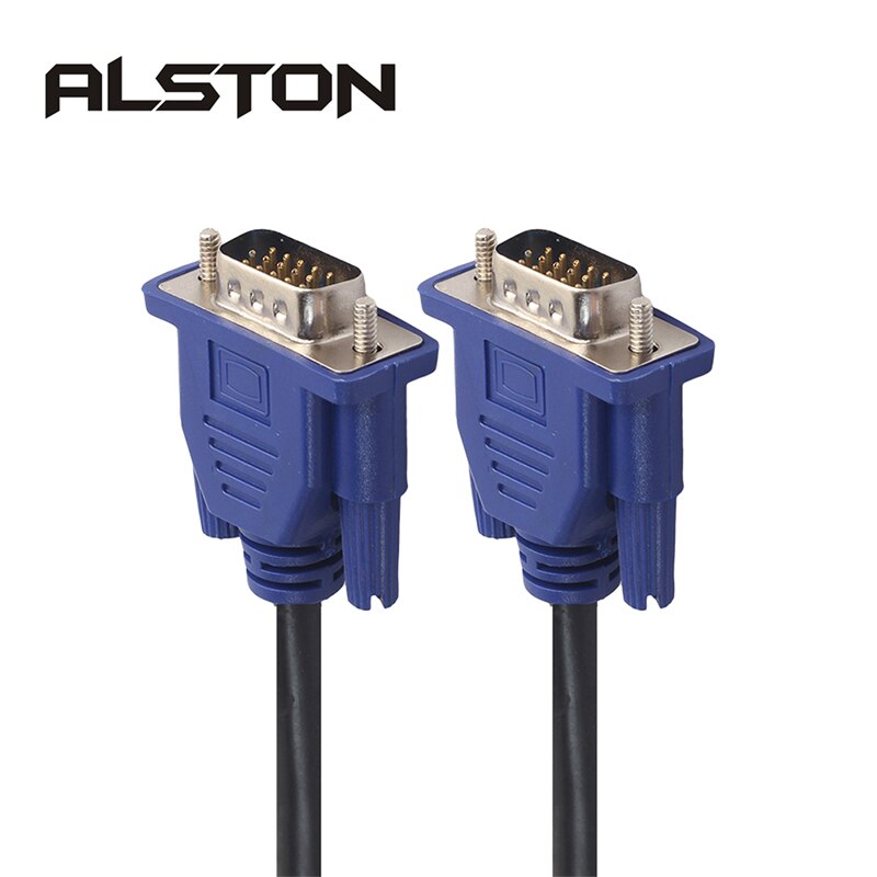 Alston Vga Kabel 1.5M 15 Pin Male Naar Male Vga Kabels Cord Draad Lijn Koperen Kern Voor Pc Computer monitor Projector