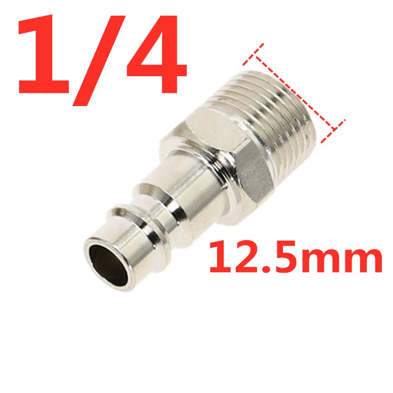Raccord pneumatique norme européenne ue Euro Type connecteur à raccord rapide coupleur pour compresseur d'air 1/4 3/8 1/2 filetage mâle: Transparent