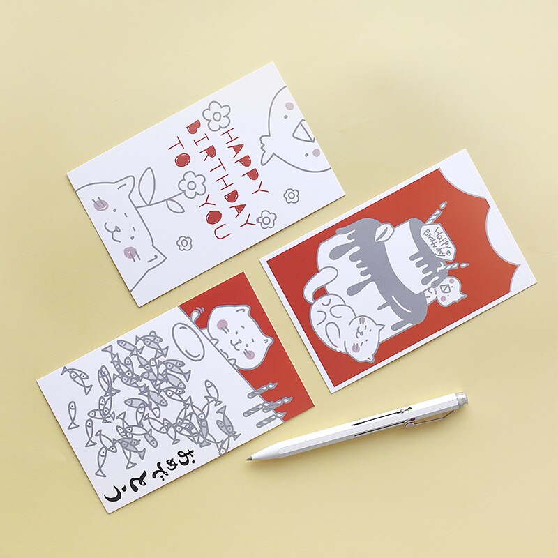 30 unids/set recuerdo tu postal de cumpleaños/tarjeta de felicitación/tarjeta de mensaje/Carta de cumpleaños sobre tarjeta de
