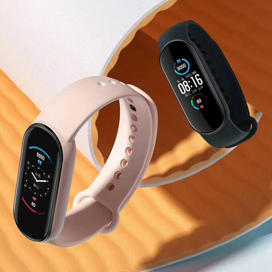 Xiaomi-pulsera inteligente Mi Band 5 Original, reloj con Pantalla AMOLED, control del ritmo cardíaco, Bluetooth, NFC