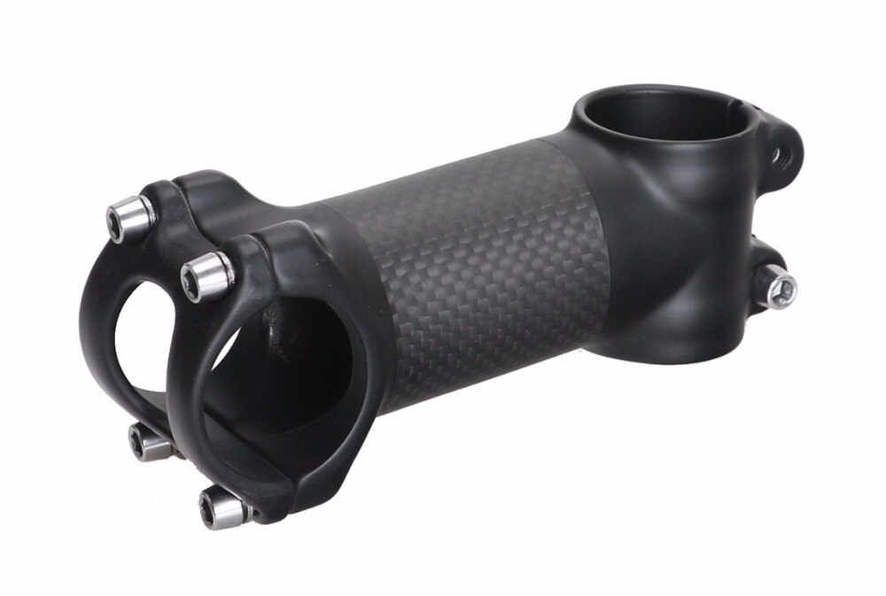 Glosy mate 3K carbono + aleación 17 grados 31,8*80/90/100/110mm bicicleta Stem MTB Roak bicicleta de carretera tallos ciclismo piezas