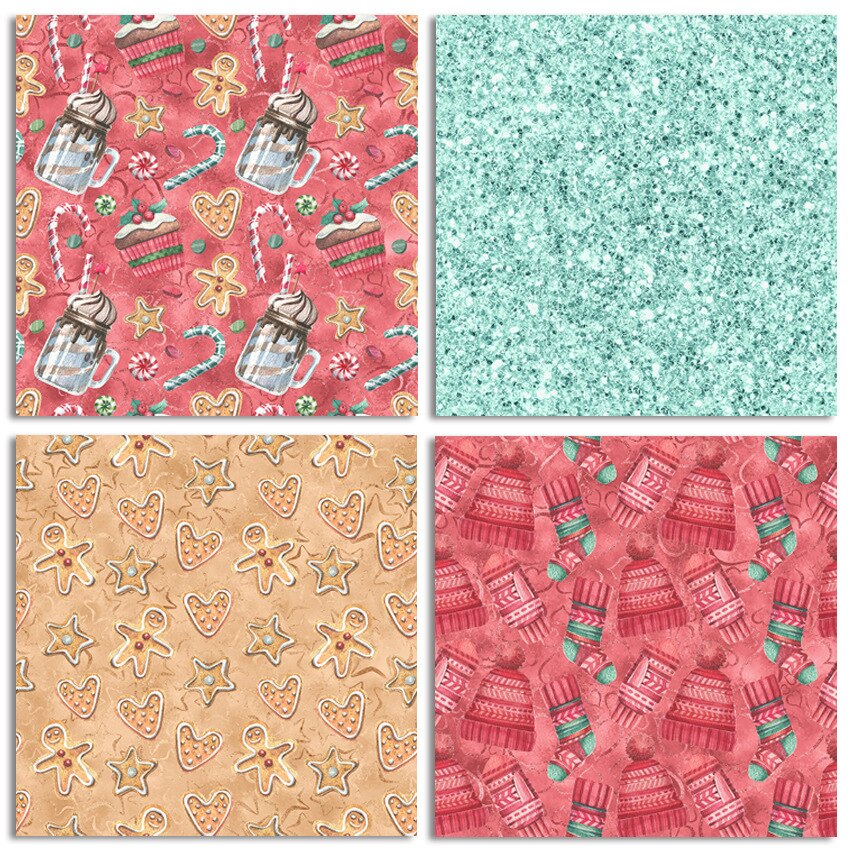 KSCRAFT 12 Sheets Christmas Scrapbooking Pads Paper Origami Art Background Paper Card Making DIY Scrapbook Paper Craft