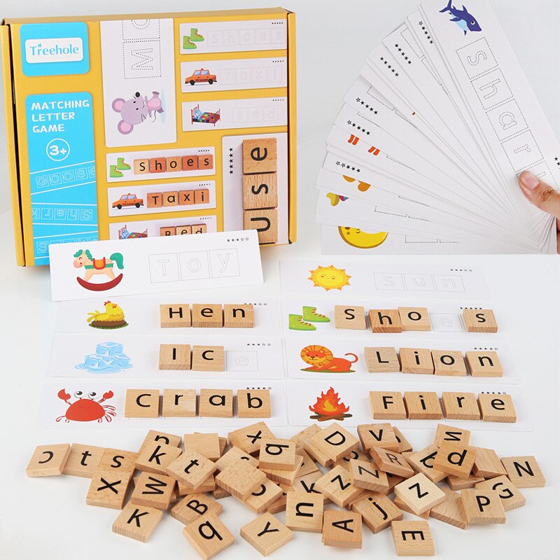 Letter Matching Game 0.44 Children’s Early Learning Words Spelling Letters Early Learning Building Block Toys