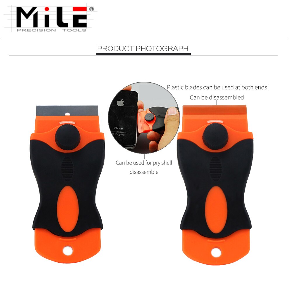 MILE Window Ceramic Glass Oven Razor Scraper 1.5" Blade Plastic Handle Automotive Film Sticker Tool Cleaning Knife 20PCS Blade