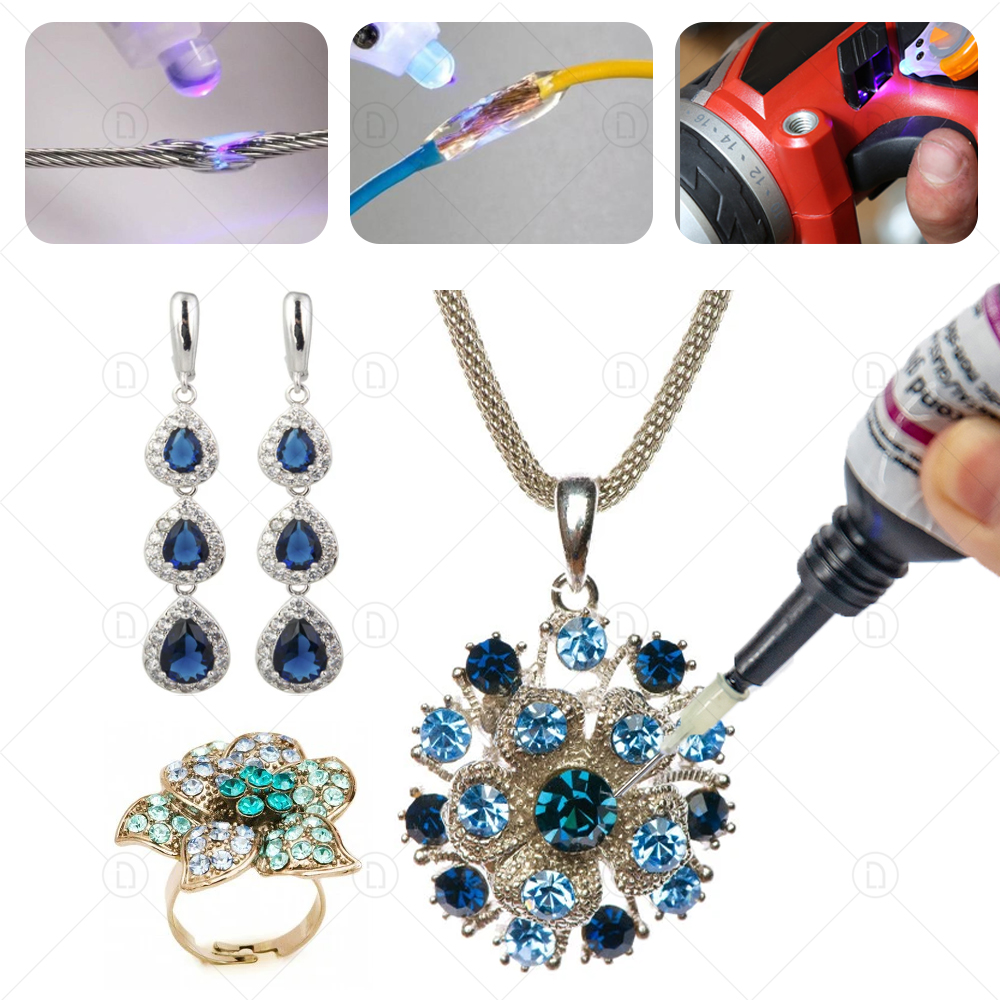 UV Glue Glass Repair Acrylic Metal Crystal Powerful UV Resin Hard Type Ultraviolet Solidify Crafts Clear Adhesive DIY Jewelry
