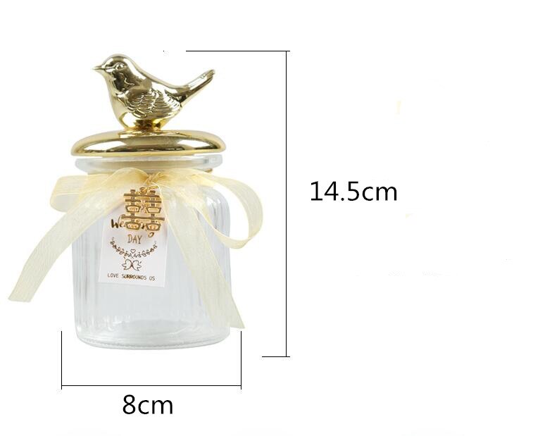 Bocal en verre scellé en céramique, boîtes à bijoux, boîte à bibelots pour bague de mariage, rangement de bijoux, de cérémonie pour adulte, fête prénatale