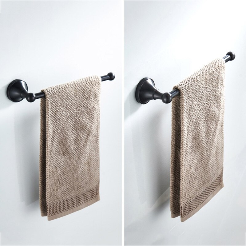 30 Cm Zwart Handdoekhouder Wall Mounted Antieke Badkamer Handdoek Ring Chroom Wit Grote Keuken Toiletpapier Houders Messing