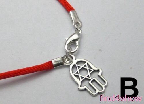 10 pulseras de la buena suerte con forma de ojo de cuerda roja, mano de Hamsa, &quot;Estrella de David&quot;: B