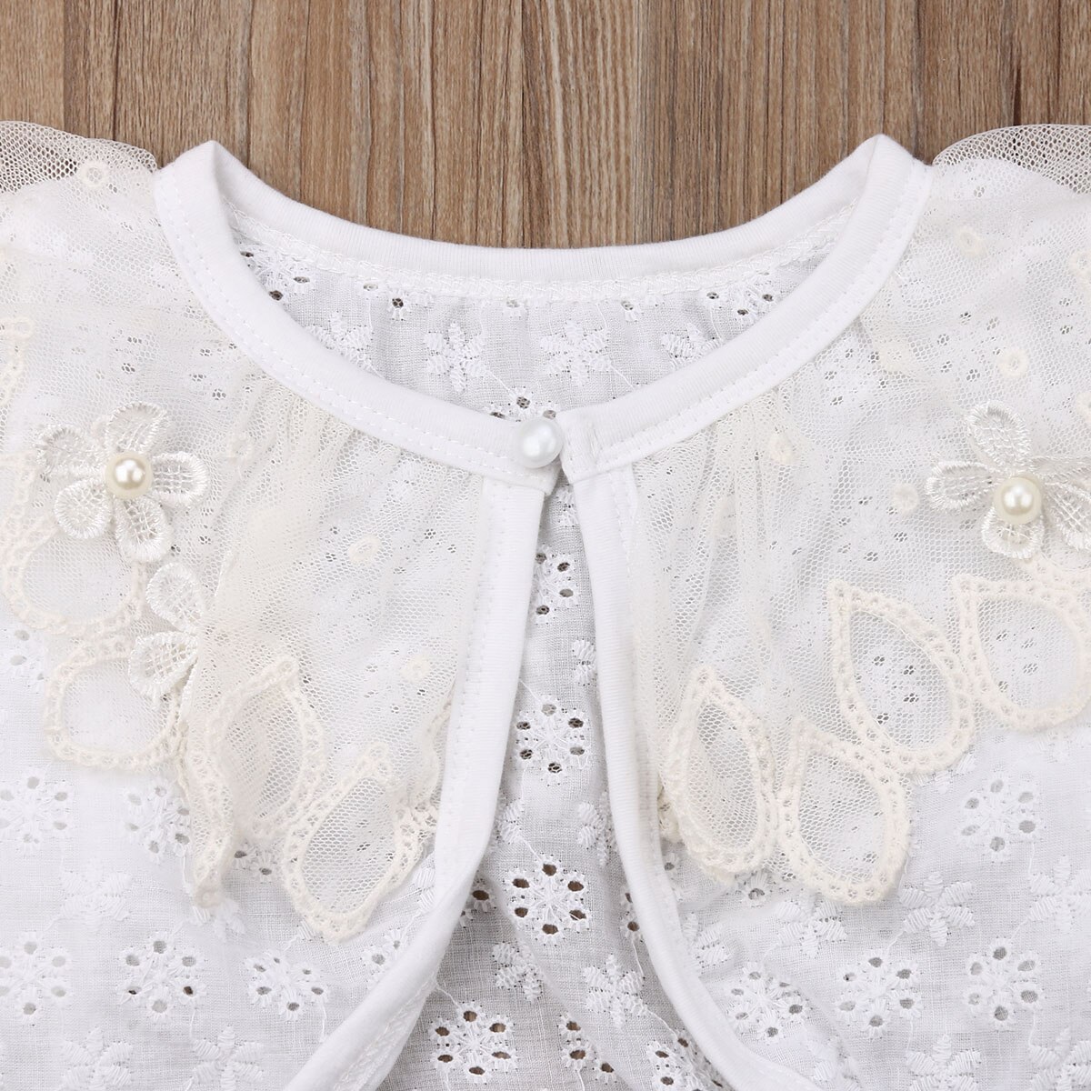 Baby Meisjes Kant Vest Meisjes Bolero Vest Lange Mouw Kant Jas Voor Trouwjurk Party Wit Meisjes Kleding Bovenkleding